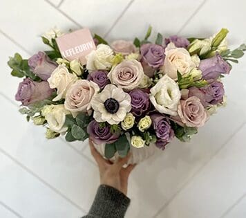 Flower arrangment made in Westminster, CA, Orange County, by Bolsa Florist, product is called Opulent Elegance - Ceramic Vase