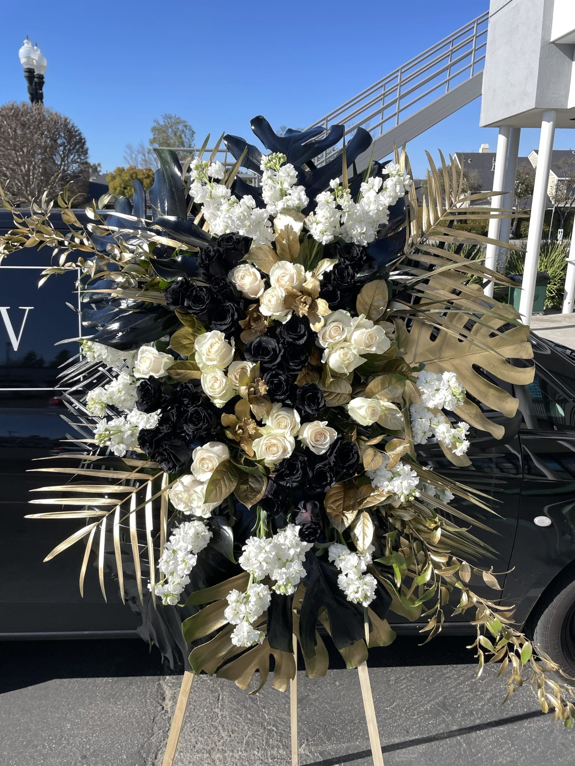 Funeral Arrangment made in Westminster, CA, Orange County, by Bolsa Florist, product is called Golden-Times