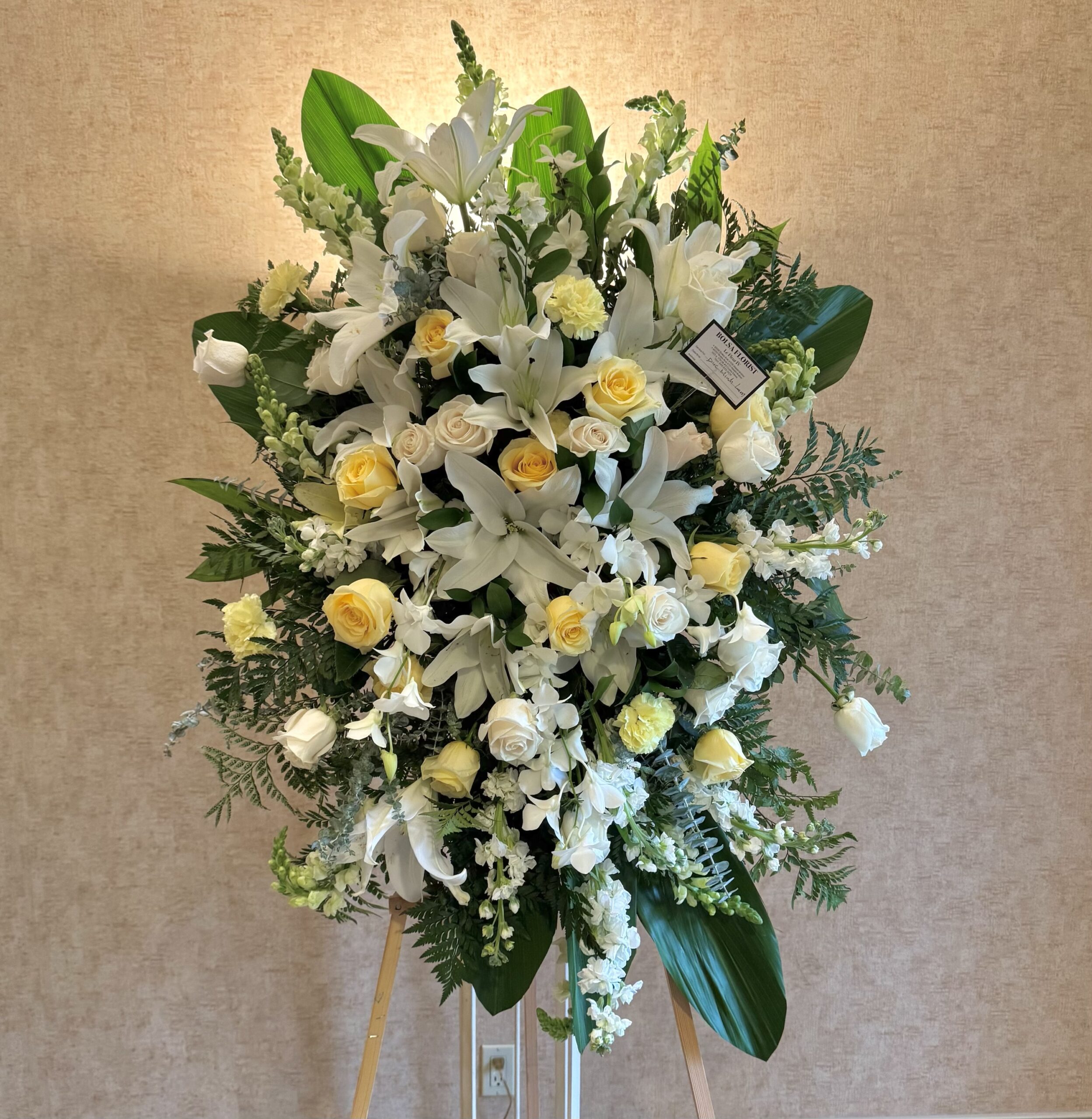 Quiet Blooms - Asymmetric Funeral Spray