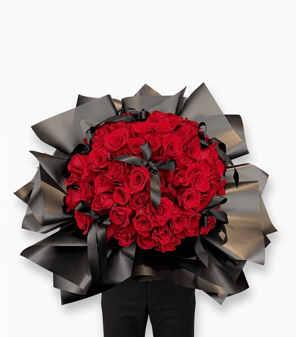 100 Reasons - Deluxe Wrap Bouquet